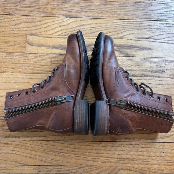 Freebird Manchester Lace Up Boots Cognac Leather Size 6 - Picture 5 of 13